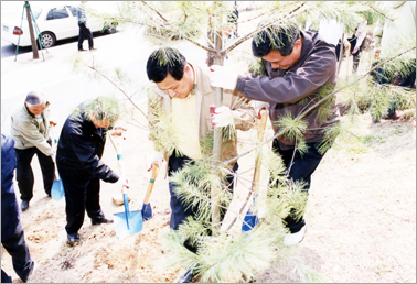 생명의 나무 100만그루심기 식목행사에 참석