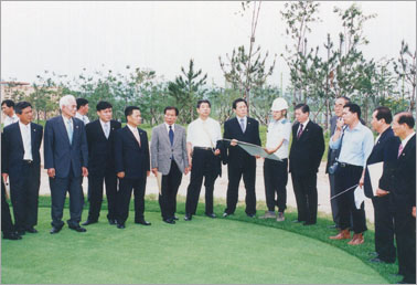 하수처리장내 시민체육공원 조성공사등 2개소를 방문