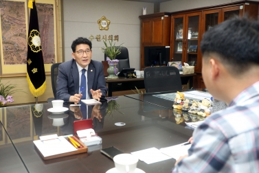 7.28 김기정 부의장 수원일보 인터뷰