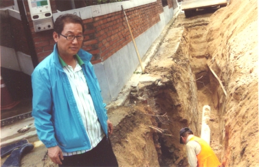 매탄4동 주택 오하수 공사 현장