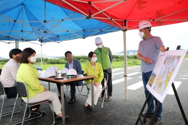 7.14 입북동 벌터-금곡동 강남아파트 간 도로개설 현장방문