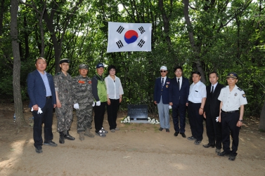  625전사자 유해 발굴지 안내표지석 제막식