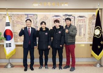 20240109 지소연 축구선수 등 내방