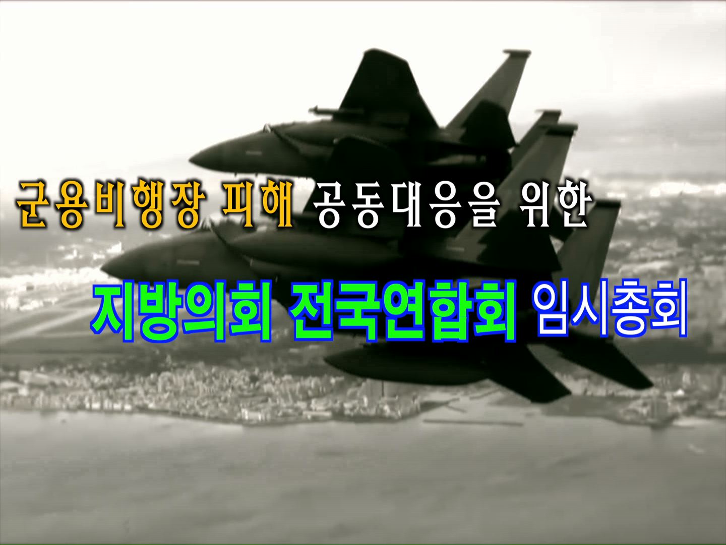 군용비행장 피해 공동대응을 위한 지방의회 전국연합회 임시총회