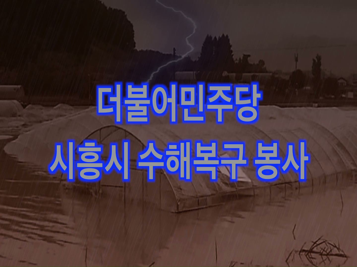 수원시의회 더불어 민주당 시흥시 수해복구 봉사